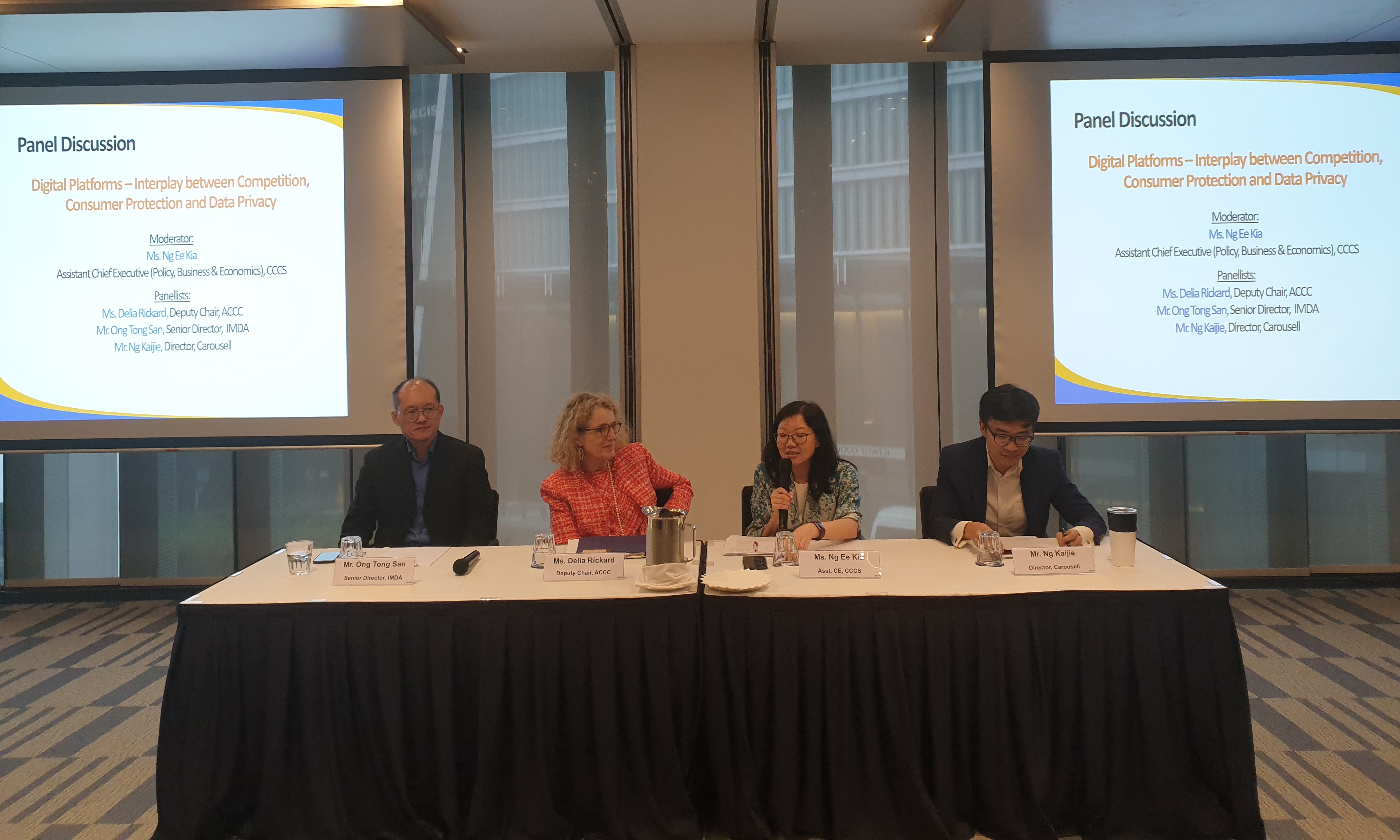 Assistant Chief Executive (Policy, Business & Economics) Ms Ng Ee Kia on Panel (COPCOMER Regulator Tea)