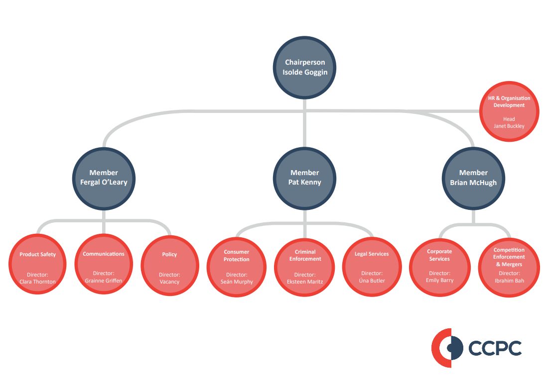 Fig. 1 Organisational chart of the CCPC